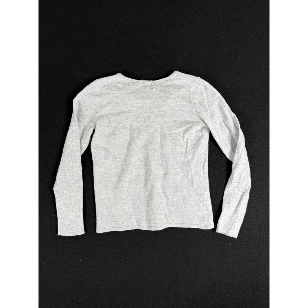 Telluride Clothing Co Womens Grey 100% Extra Fine Merino Wool Henley Top L - Picture 3 of 9